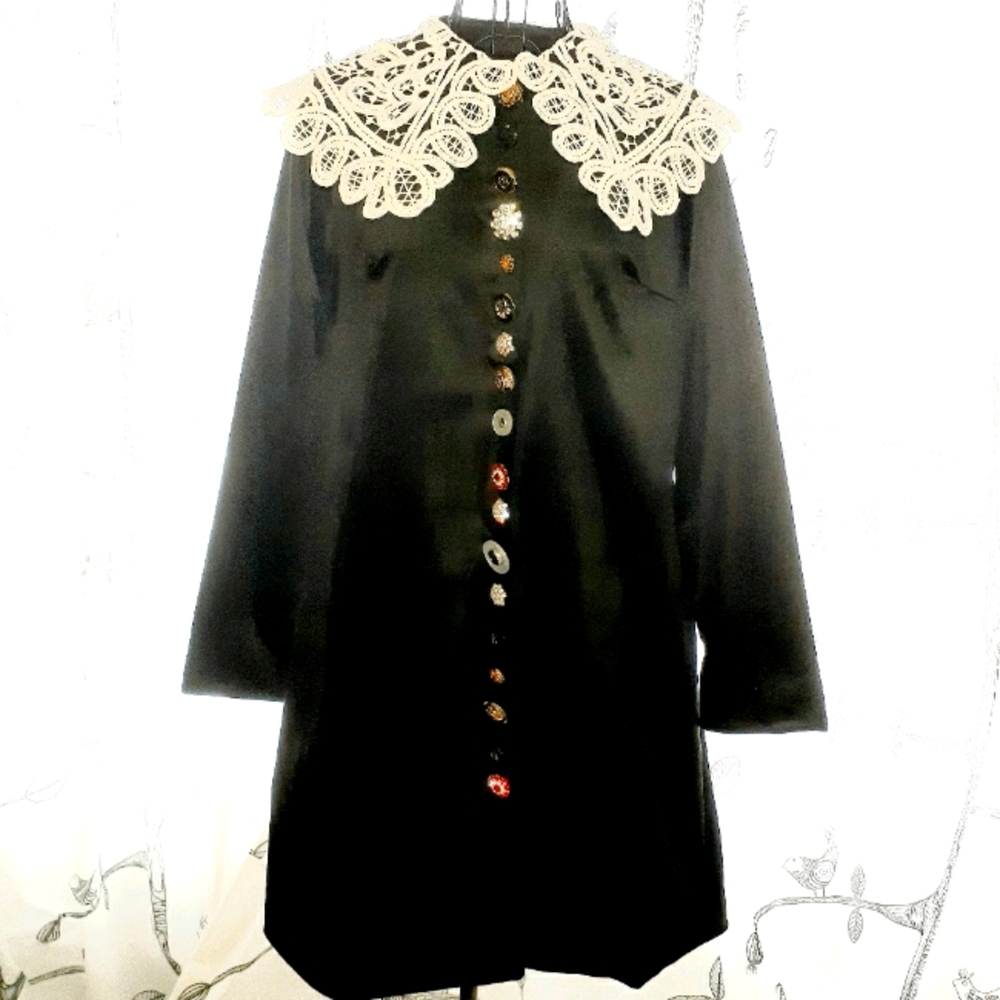 Victorian embroidered collar shirt dress - Picture 5 of 10